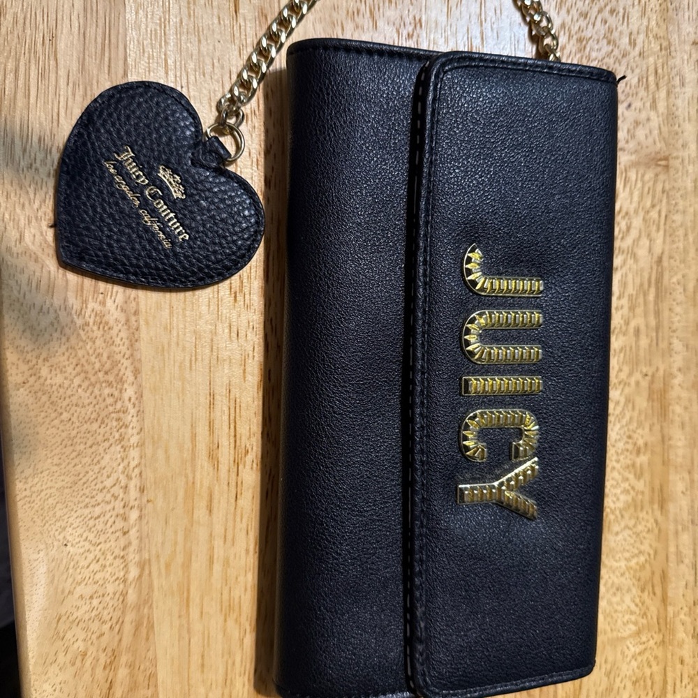 Juicy Couture Black and Gold Wallet Sleek Design